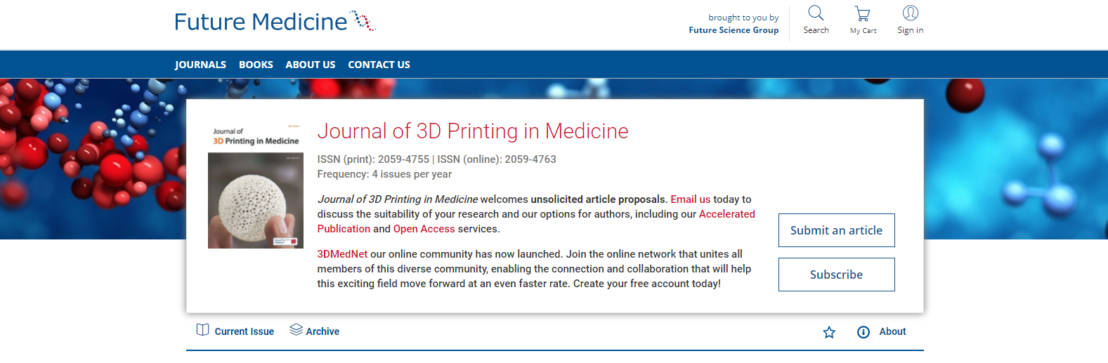New site for the Journal of 3D Printing in Medicine - RegMedNet